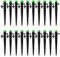 VooGenzek 20 Piezas Gotero de Riego, 360-Grado 8-Agujero Aspersore de Riego Ajustables, Cabezas de Riego para Goteo Goteros Estaca Microtubo Piqueta, para Tubo 4/7 mm, Verde (con Conectore)