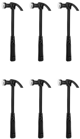 Mini Hammers 6 Pcs - Claw Hammer with Plastic Handle - Woodworking Claw Hammers for Household Use - Small Hammer Tool Lightweight to Carry