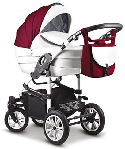 Wiejar Kinderwagen-Set Craft 2 in 1 inkl. Sportsitz - Bordeaux-Weiß