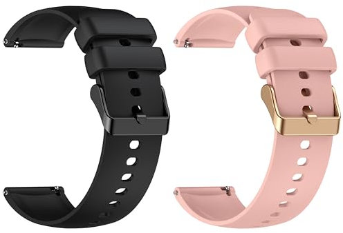 ZOSKVEE Bracelets de Montre 22mm pour Montre Connectée P95, 2PCS Remplacement Bracelet (Milan ou Silicone), 6 Couleurs au Choix