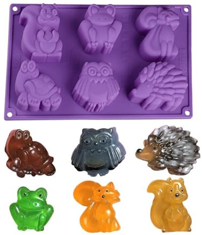 WishesMar Silikonform Form einer Tier Eichhörnchen Flexible Backform Antihaft Küche Besondere Silikonbackform Silikon Form für Kuchen, Seife, Backen, Dessert, Gebäck, Cake