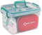 Afromy First Aid Box Organizer, Industrial Lockable Medical Box, Medicine Storage Organiser Container Bins with Dividers, Clear