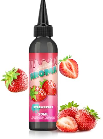 FURUN Erdbeere Aromakonzentrat 20ml, Hochdosiertes Lebensmittelaroma | 20ml Aroma in 120ml Flasche, einfach zu mischen für Eiscreme, Desserts und Getränke