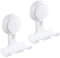 Hpamba Saugnapf Haken Stark, Saughaken Bad Ohne Bohren Wiederverwendbar & Wasserdicht Rasiererhalter Saugnapf Haken Für Wand Handtuch Dusche Badezimmer Fliesen Tür Glas Küche Fenster 2 Pack