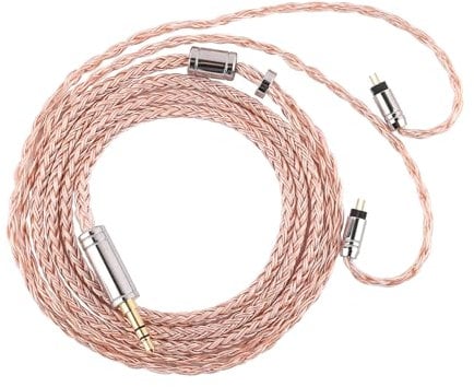 Linsoul Tripowin C-02 IEM Cable - 16 Core Silver-plated Alloy Copper Earphone Cable, PVC Jacket, 0.46 Low Impedance, HiFi Replacement for Wired Earbuds (2Pin, 3.5mm)