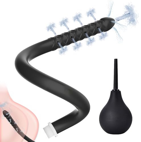 BDSMAGE Douche Anale en Silicone lavement Multitrou et Nettoyant Portable, Douche Anales Réutilisable Lavement pour Les Femmes et Hommes
