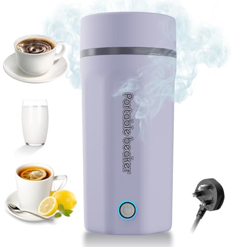 Emooncn 500ML Portable Travel Kettle Fast Boil Quiet Small Kettle Stainless Steel Mini Electric Kettle Auto Shut Off Travel Tea Kettles (travel kettle, Purple)