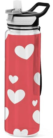 Ewusp Bouteille d'eau de sport avec paille et couvercles, 950 ml, étanche, réutilisable, en Tritan sans BPA, pour salle de sport, fitness, cyclisme, école, bureau