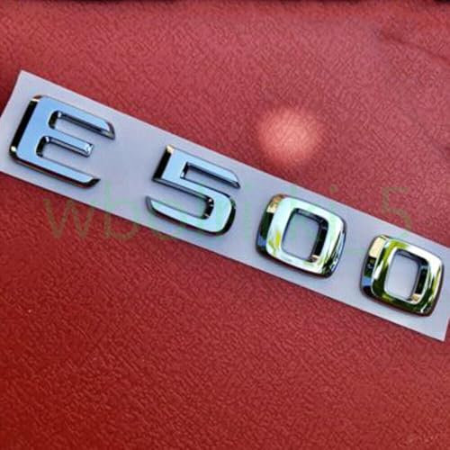 E500 Klasse E Flache Logo Heck Stamm Emblem Aufkleber Silber XCBW passend für Mercedes-Benz