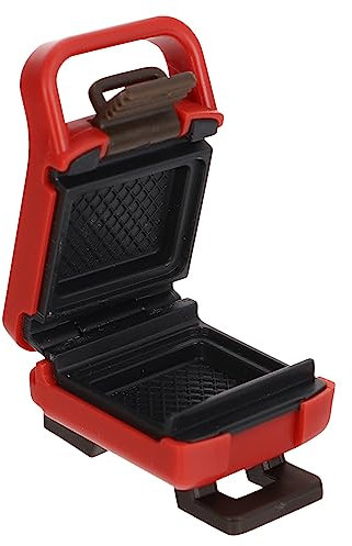 KOMBIUDA Miniatur-frühstücksautomat Kunststoff Mini-waffeleisen Spielzeug Puppenhaus-küchenzubehör Miniatur-lebensmittelspielzeug Dekoration Für Puppenhaus