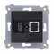 EXEN - Prise Murale HDMI Encastrée avec Connecteur Intégré Noir Métallique - 1x Port HDMI Standard - Compatible avec Les Séries KARELL/ODAK/COMFORT - 269/14E