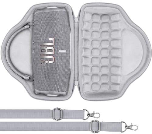 Aenllosi para Altavoz Bluetooth JBL Charge 6, Funda de Viaje rígida con Correa para Hombro, Blanco, Solo Funda