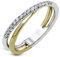 Verdrehter Ring aus 925er-Sterlingsilber mit Rosévergoldung für Damen, Kreuzringe für Damen, Statement-Ringe, Zeigefinger, 2-farbig, Punk, 14 Karat vergoldeter Ring, verschlungenes breites Band,
