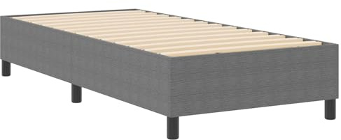 vidaXL Plattformbettgestell Hellgrau 100 x 200 cm Cordstoff | Stylisch und schlank, bringt einen Hauch von Klasse in dein Zimmer, Aus Holzwerkstoffen gefertigt, für dauerhafte Stabilität,