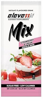 Mix Saborizante - Elevenfit - Pack 24 unidades - Sabor Fresa y Nata - Mix Saborizante sin azúcar 24x9g