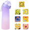 Botella de agua deportiva de 650 ml con 7 cápsulas de sabor, hecha de material tritan y el sabor natural extraído de frutas hace que el agua potable sea segura y sabrosa. 0 azúcar 0 calorías (morado