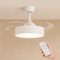 MERCURY TEXTIL- Ventilador de Techo con Luz LED 72W Fría/Neutra/Cálida, Ventilador Invisible con Aspas Retráctiles y Motor DC, Ultra Silencioso, Control Remoto, Bajo Consumo.