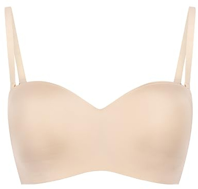 Gepolsterter trägerloser Push-Up BH mit Bügeln Smooth - linen - 75D