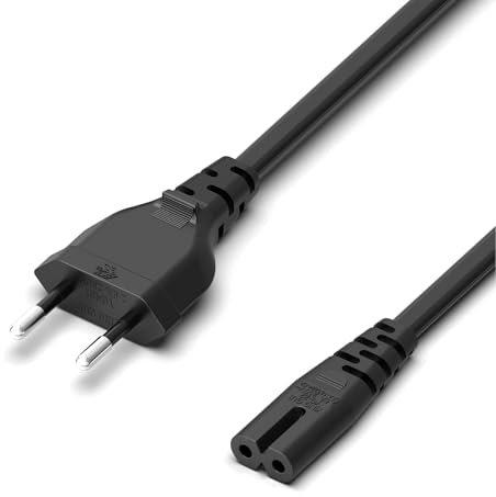 Mezelon 1.5m Câble d'alimentation Type C - Fiche Euro vers Connecteur C7 (Euro 8) - pour chargeurs de trottinettes électriques Xiaomi, Segway-Ninebot, GoTrax - pour appareils domestiques et de Bureau