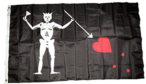Bandiera Ft Jolly Roger Pirate Black Beard Blackbeard Bandiera Da Giardino Robuste Flag Colore Vivido Bandiere Per Festival Interno Esterno 90X150Cm
