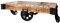 invicta INTERIOR Massiver Design Couchtisch Railway 110 cm Massivholz Teak mit 4 Rädern Holztisch Teakholz Tisch