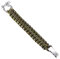 DonDon Herren Survivalarmband Paracord Outdoor Armband geflochten Olive-grau-braun