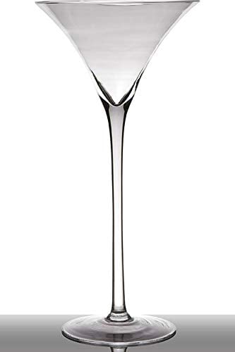 INNA-Glas Cocktailglas - Martini Glas Sacha auf Standfuß, Trichter - rund, klar, 50cm, Ø 24cm - XXL Glas - Riesen Glas