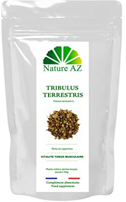 Tribulus Terrestris en poudre sachet 150g | plante naturelle 40% saponines | hommes, femmes, sportifs tonus musculaire | Fabriqué en Occitanie