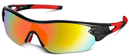 BEACOOL Gafas de Ciclismo Polarizadas,Gafas de Sol Deportivas Unisex Protección UV400 con Monturas Ligeras para Ciclismo Carrera Surf Golf Conduciendo