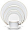 Noritake Linen Road - Vajilla de 5 piezas en color blanco
