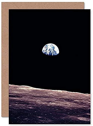 Artery8 Earthrise Erde Vom Mond Nasa Apollo 8 Mondoberfläche Weihnachtskarte