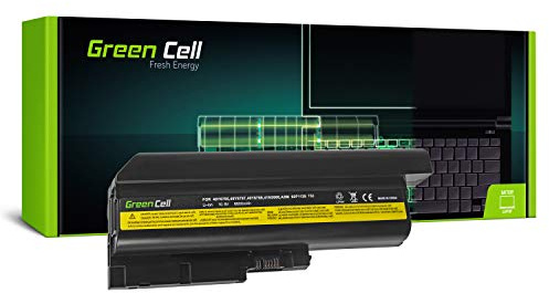Green Cell Extended Serie Laptop Akku für Lenovo IBM ThinkPad R60 R60i R60e R61 R61e T60 T60p T61 SL400 SL500 R500 T500 W500 (9 Zellen 6600mAh 10.8V Schwarz)