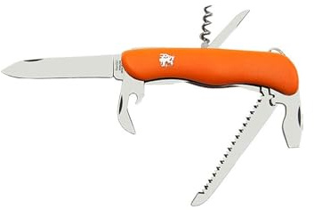 Mikov Tradition 1794 Taschenmesser PRAKTIK, Orange, 9 cm, Linerlock, Multitool- 6 Funktionen, scharfes Klappmesser für: Jagd, Angeln, Camping, Multifunktionswerkzeug, NUZ 115-NH-6
