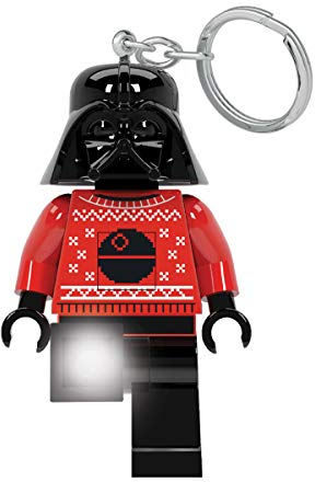 IQ Lego Star Wars - Darth Vader Schlüsselanhänger mit LED-Taschenlampe Spielzeuggeschenke für Kinder - 76 mm große Figur - 2 CR2025 Batterien enthalten