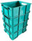 4 x 20.5 Litre Medium Unibox Industrial Stacking Plastic Storage Boxes Containers Crates (Green)