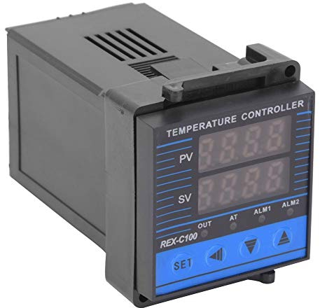 Oumefar 0 ℃ ~ 400 ℃ REX-C100 Digitaler LED-Thermostatregler AC 220V Intelligenter Thermostat-Temperaturregler Schalter für elektrische Energie