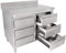 Beeketal 'BSS-100A' Gastro Küchenschrank Edelstahl mit Schubladen (B/T/H) ca. 100 x 60 x 95 cm, Schubladenschrank mit 6 Schubladen, Arbeitsfläche mit Aufkantung und fein justierbaren Standfüßen