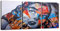 MAMAGO Leinwandbild, Graffiti-Bilder, 3-teilig, Fantasy-Frau, Gesichtsmalerei, moderne Straßen-Pop-Art, abstrakte bunte Mode-Laden-Poster, Dekoration, gerahmt – 50.8x71.1x3 Stück
