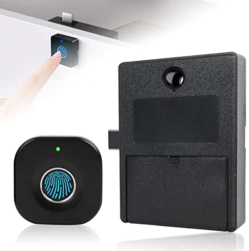 Fingerabdruck Schrankschloss,Biometrisches Smart Schubladenschloss mit USB Wiederaufladbar Elektronisches Schrankschloss,Versteckte Schlösser für Doppeltürenschrank,Schublade und Holzschrank