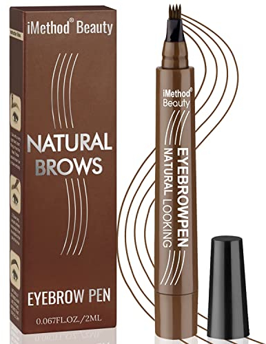iMethod Augenbrauenstift - Upgrade Augenbrauen TattooPen Augenbrauen Make-up Langlebig Wasserdicht und Wischfest Braun