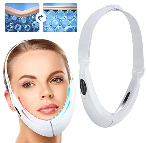 Appareil de massage électrique pour le visage en V, appareil de massage facial EMS,Appareil de lifting intelligent,Appareil de massage minceur,Appareil V-Face (blanc)
