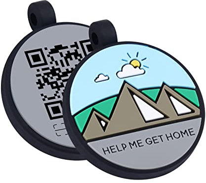 THELUCKYTAG Verbesserte personalisierte Erkennungsmarken mit QR-Code für Hunde und Katzenhalsband – Silikon-Schalldämpfer Pet ByteTag – erstellen Sie jederzeit und überall, keine App-Anforderung