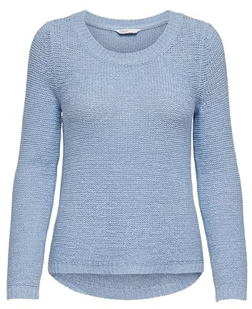 ONLY Women's Onlgeena Xo L/S Pullover KNT Noos Sweater, Clear Sky, M