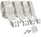 4 Rollen selbstklebendes Kristall-Strassband, Harz-Diamantband in 4 Größen, 4 Yards Glitterband für Kleidung, Hochzeit, Handwerk, Geschenkdekoration (Runder Diamant)