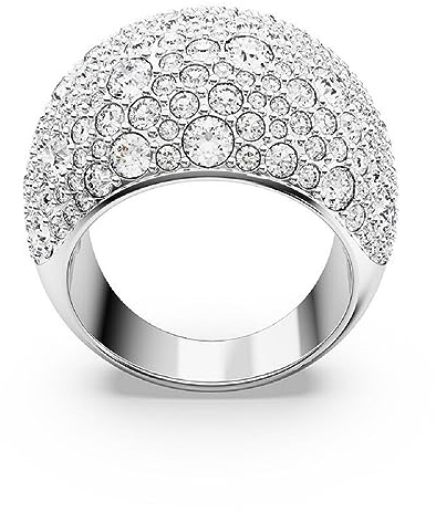 Swarovski Damen-Ring Luna weiß rhodiniert - 5677137, Kristall