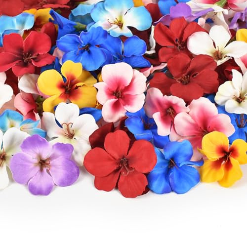 Hanycon Künstliche Orchideenblüten, 50 Stück, künstliche Orchideen, Seidenblumen zum Basteln, Brautschmuck, Haarspangen, Kleid, Party, Tischdekoration (gemischte Farben)