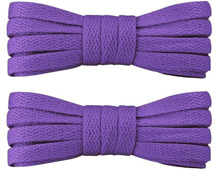 7STROBBS 2 Paia Lacci Scarpe Viola da Sneakers,Stringhe Scarpe Piatti Viola da Ginnastica Larghi 8mm per Alte Air Force 1,Flat Purple Shoelaces,150cm