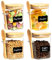 Rogerom 4 Pack Glass Jars with Airtight Bamboo Lids and Spoon,500ml Overnight Oats Jars,Square Glass Food Storage Jars Set,With Pen and Label for Home Storage Oats Coffee Tea Sugar Spice Containers