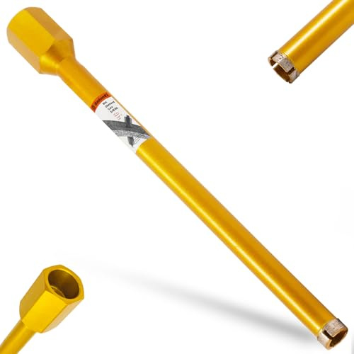 DaduoRi 1 Inch Wet Core Drill Bit, 1 Core Bits for Concrete, 14 Drilling Depth, 1-1/4-7 Thread Diamond Core Drill for Cured Concrete, Hard Masonry, Brick Block, Solid Cement, Stucco, Stone (25mm)