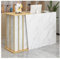 Empfangstheke, Einfacher, Moderner Supermarkt, Minimarkt, Hotel, Kleine Bar, Schönheitssalon, Bekleidungsgeschäft, Kassierer, Rezeption, Kasse Für Den Salon, Empfangsr(Size:120cm/47.24in,Color:Marmor)